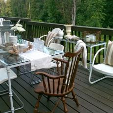 Deck Dining Table With Mismatched Chairs
