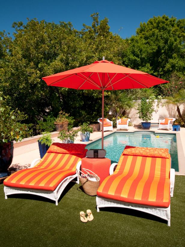 Orange Poolside Furniture Orange Poolside Furniture