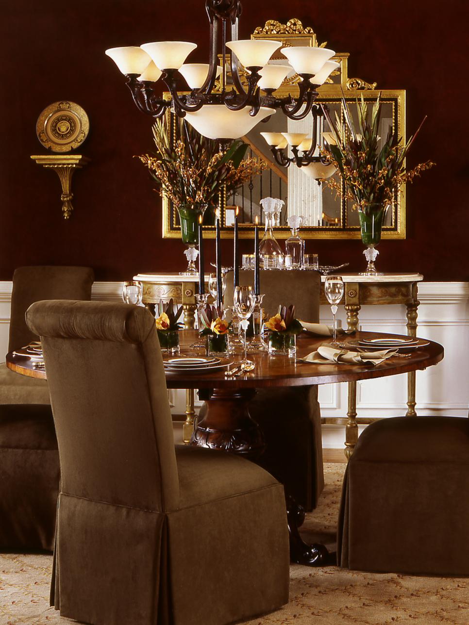 Traditional Brown Formal Dining Room