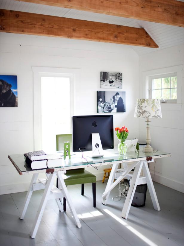 Repurposed Door Makes Chic Desk Repurposed Door Makes Chic Desk
