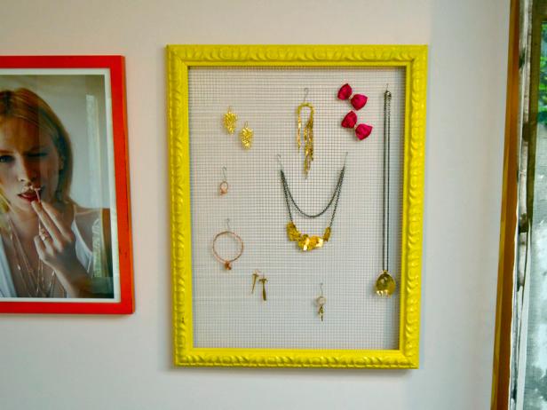 Framed Mesh Jewelry Organizer Framed Mesh Jewelry Organizer
