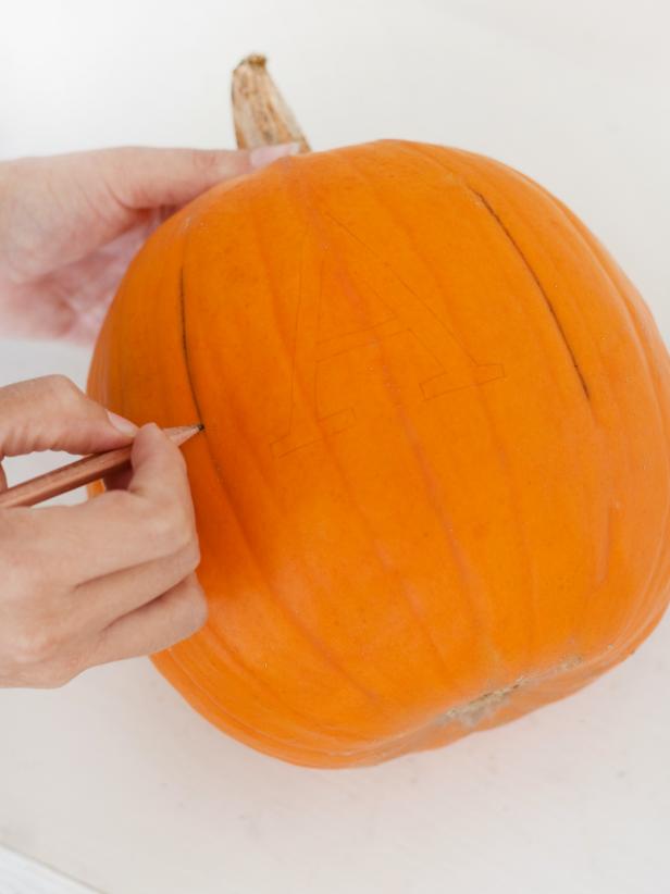 Creative Monogrammed Pumpkin Step 3 Creative Monogrammed Pumpkin Step 3