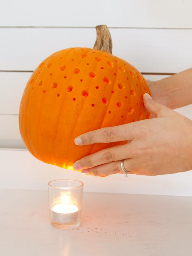 Candle Light through Pumpkin Candle Light through Pumpkin