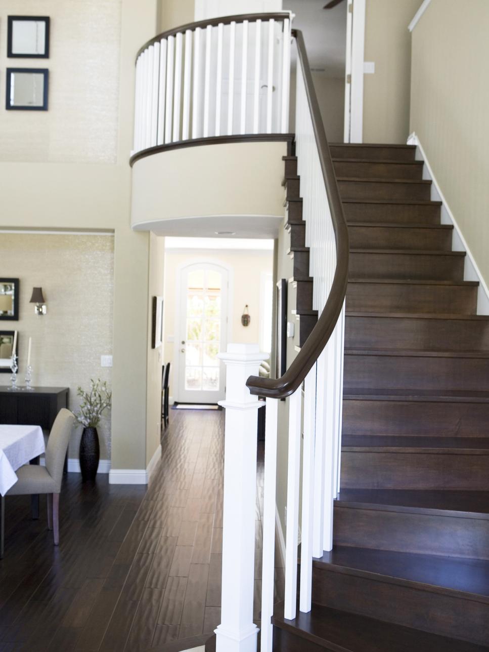 White and Brown Staircase