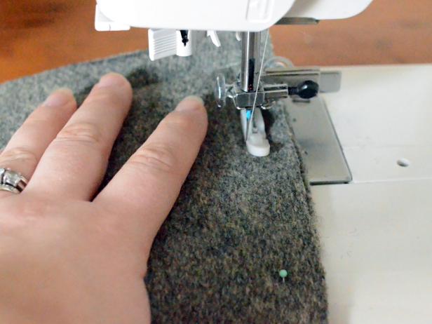 It only takes minutes to create a spooky cobweb pillow for Halloween. Sew around perimeter of pillow, leaving approximately 1/4-inch seam allowances.