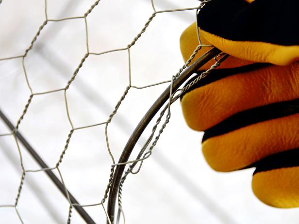 Common garden materials like chicken wire can be dangerous. Protect yourself with good quality garden gloves when possible.