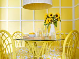 Yellow Mid-Century Dining Room