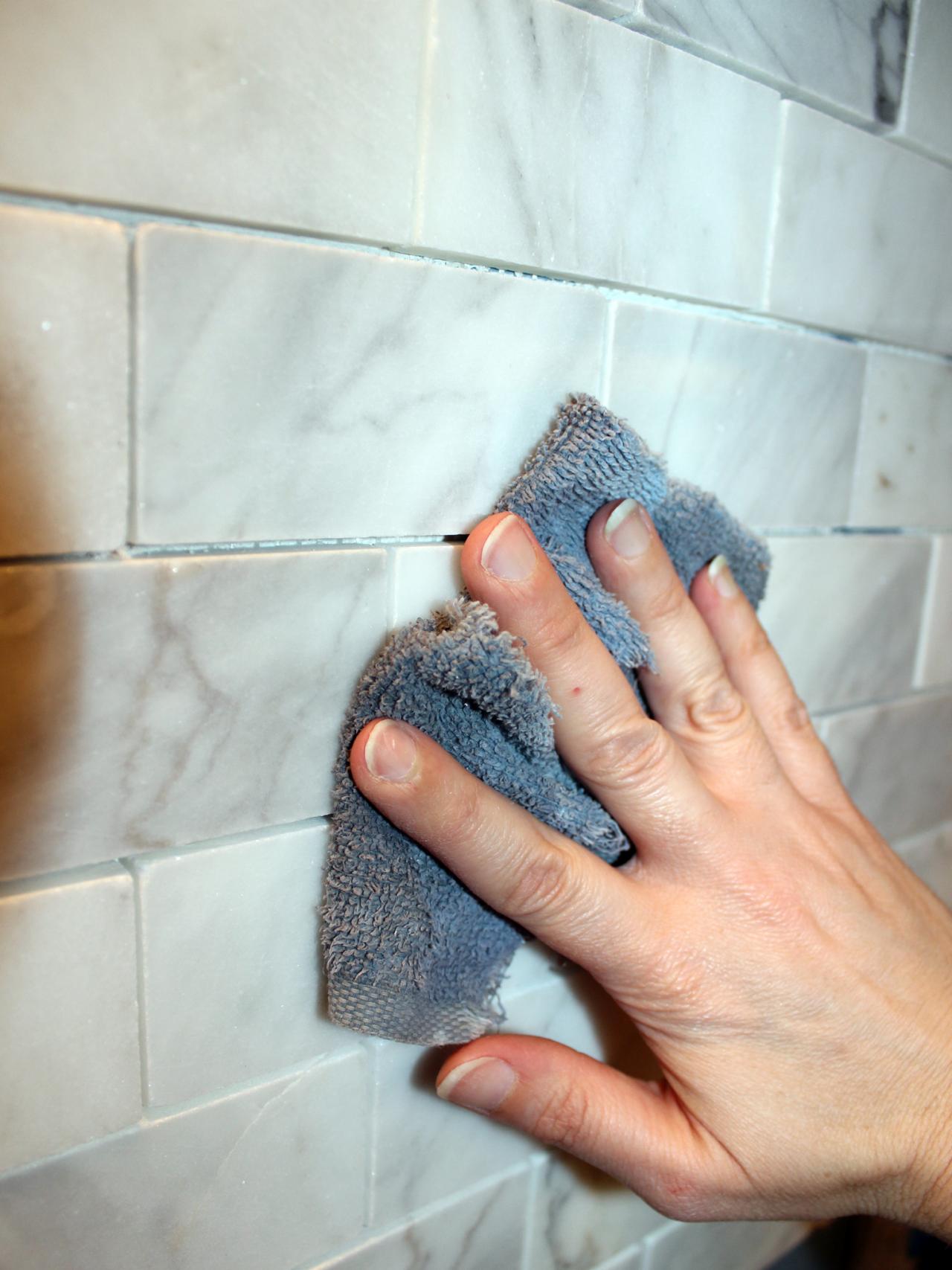 How To Install A Marble Tile Backsplash HGTV Seal Marble Tiles Before Grouting - How To Install A Marble Tile Backsplash HGTV