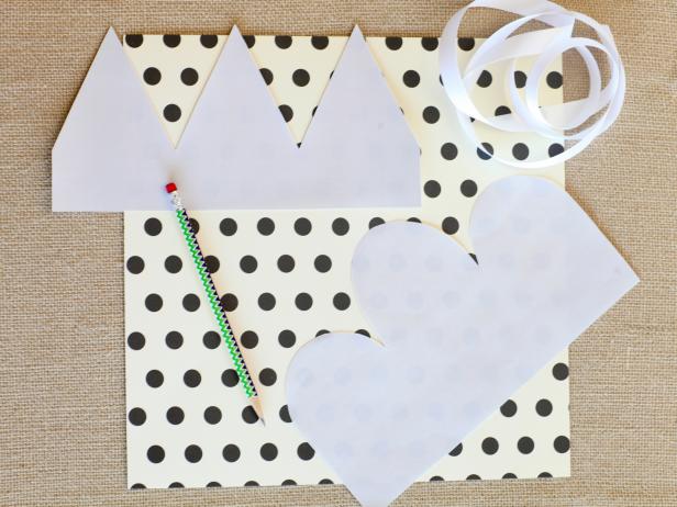Black & White Paper Crown Craft Template