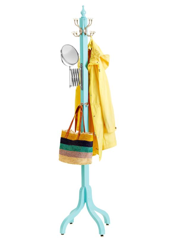 Blue Coat Rack With Mirror Blue Coat Rack With Mirror