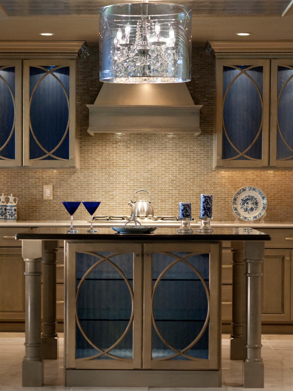Elegant Neutral Kitchen With Contemporary Details and Tile Backsplash