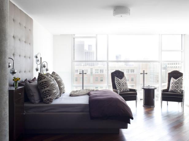 White Bedroom With Wall of Windows White Bedroom With Wall of Windows