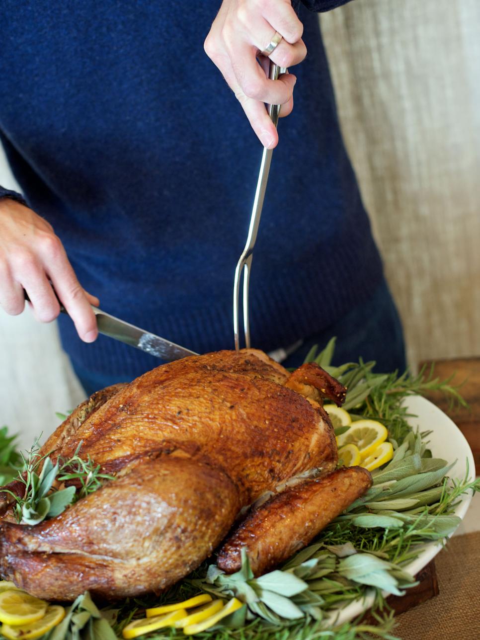Roast Turkey With Lemon and Sage Thanksgiving Turkey Recipe