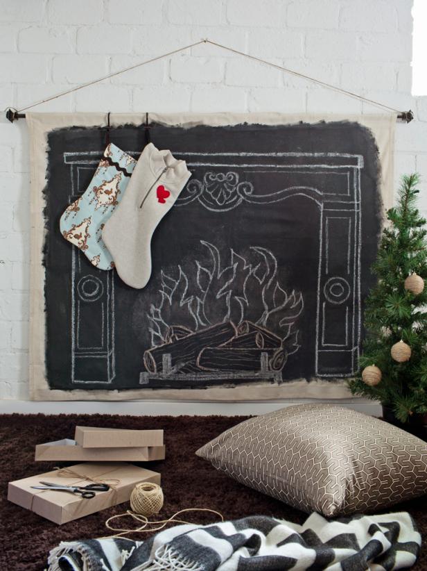 Faux Chalkboard Mantel Faux Chalkboard Mantel