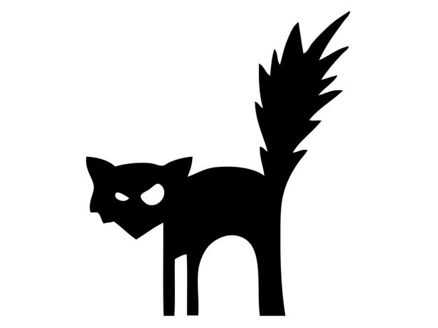 A great addition to the window or an easy template for pumpkin carving, this spooky cat is the perfect decorative accessory for Halloween.
