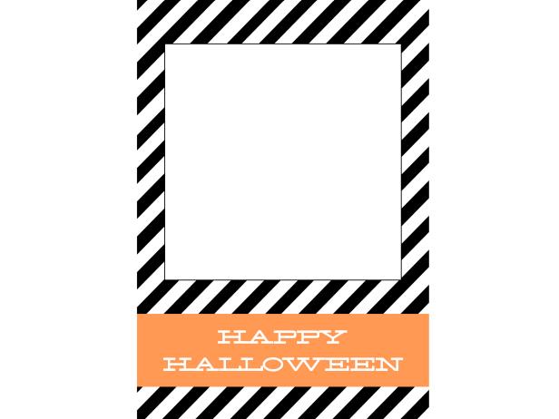 Frame your favorite spooky photos or pictures from Halloweens past with a cute border featuring Halloween colors and festive sayings.