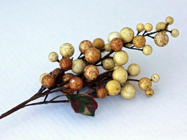 Holiday "picks" are the perfect embellishment for your painted pumpkins.