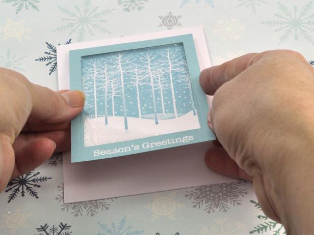 Attach Frame To Snow Shaker Card Attach Frame To Snow Shaker Card