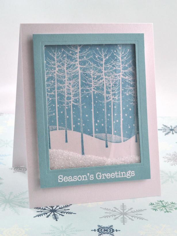 Snowy Handmade Christmas Card 