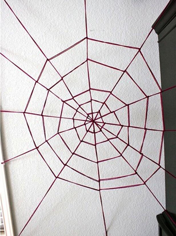 Continue the process to create as many rings as you like. For the very center ring, skip every other web arm so the lines would look more angular and less like a circle.
