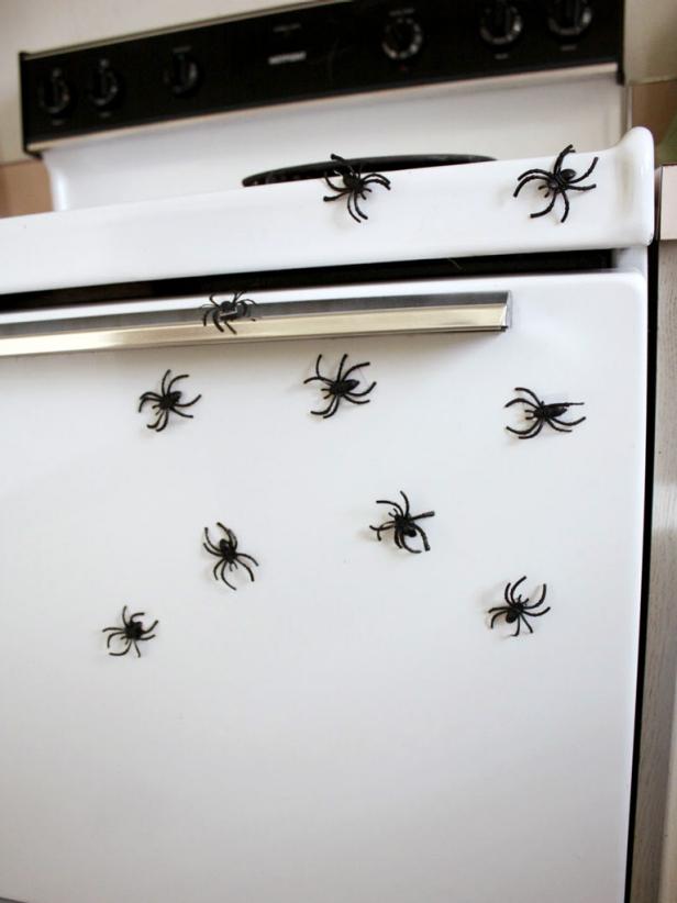 If you don't have a magnetic door, use your fridge, stove or any other metal surface!