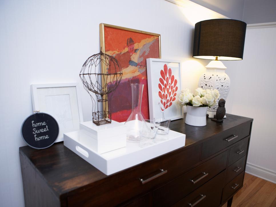 Dining Room Sideboard with Artwork