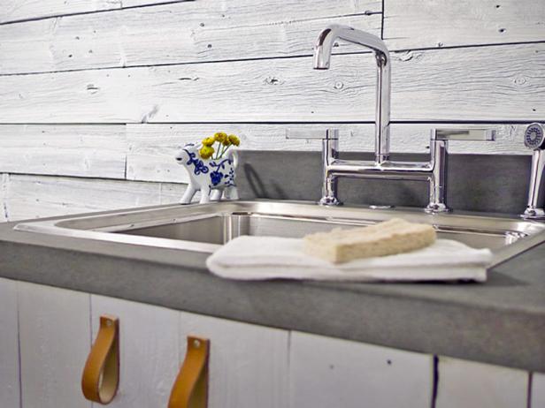 Sleek Sink in Country Laundry Room Sleek Sink in Country Laundry Room