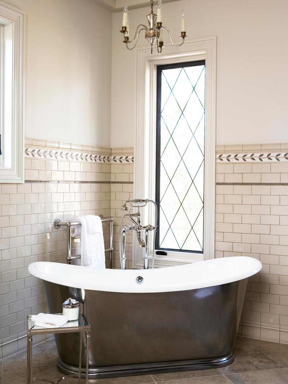 Neutral Traditional Bathroom with Soaking Tub Neutral Traditional Bathroom with Soaking Tub