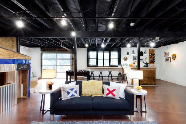 Spacious Basement With Industrial Ceiling Spacious Basement With Industrial Ceiling