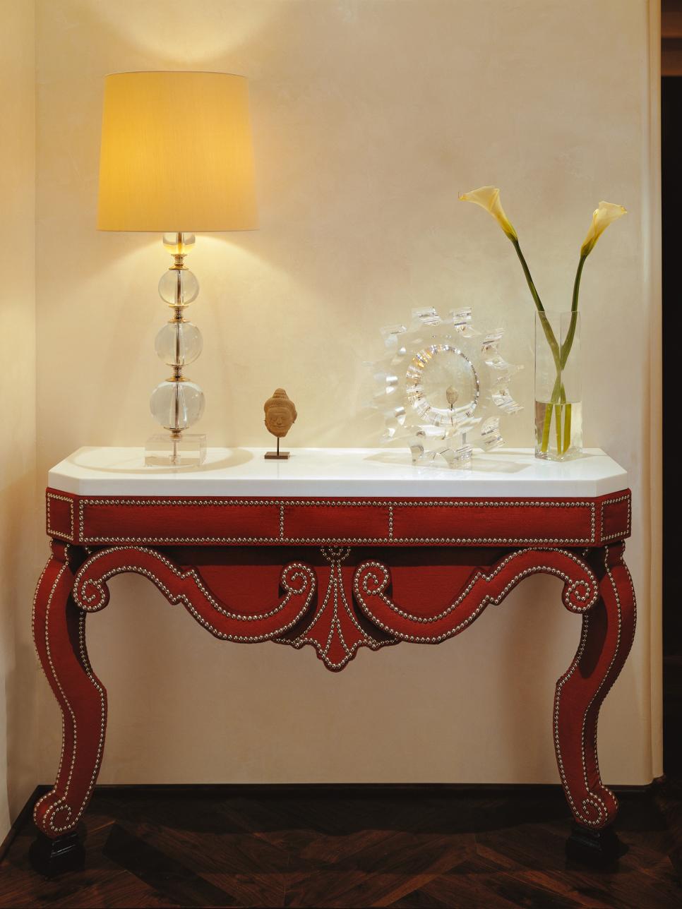 Red Console Table