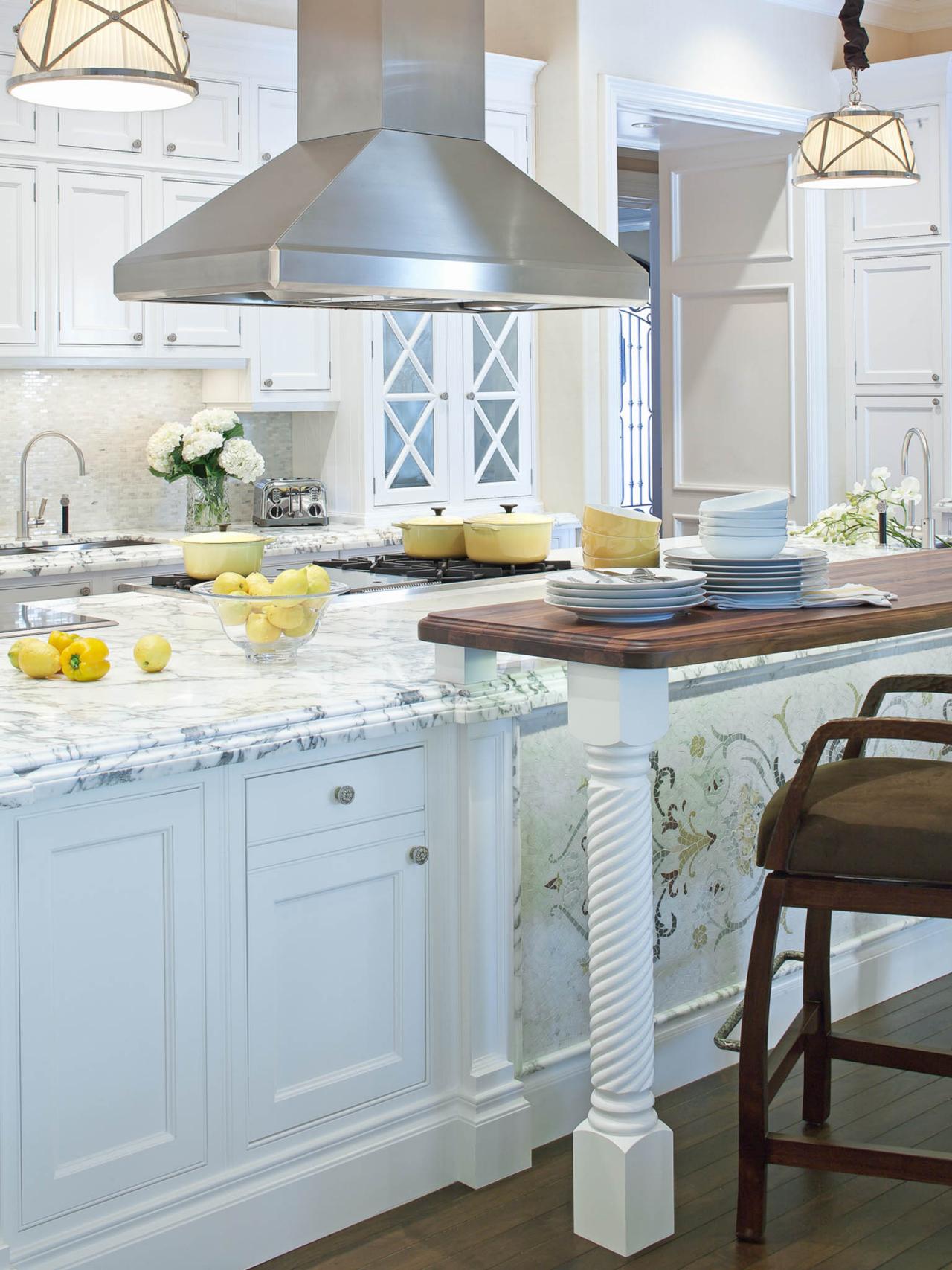 White Granite Kitchen Countertops: Pictures & Ideas From HGTV | Kitchen