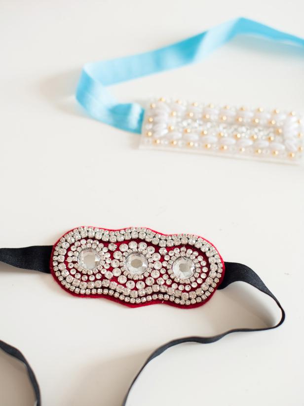 Get creative! Try using pearls and white rhinestone trim for the next headband you make.