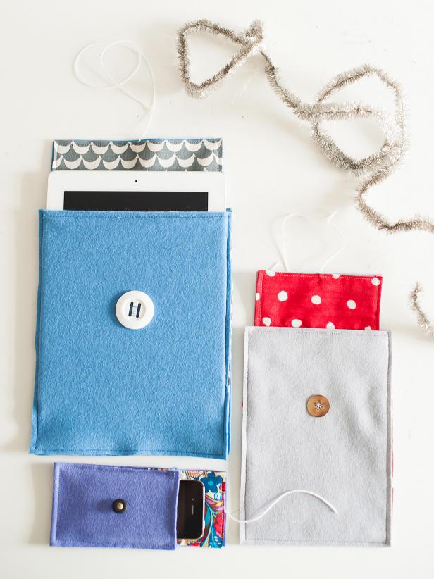 A new tablet or smart phone top most people's most-wanted-gift list this year. If springing for a pricey tech gift isn't in your budget, get crafty to surprise them with a custom-made felt cover to protect their new gadget. Download our free patterns and learn how to sew one up with our <a href="http://www.hgtv.com/handmade/how-to-make-a-felt-cover-for-a-smart-phone-or-tablet/index.html">step-by-step instructions</a>.