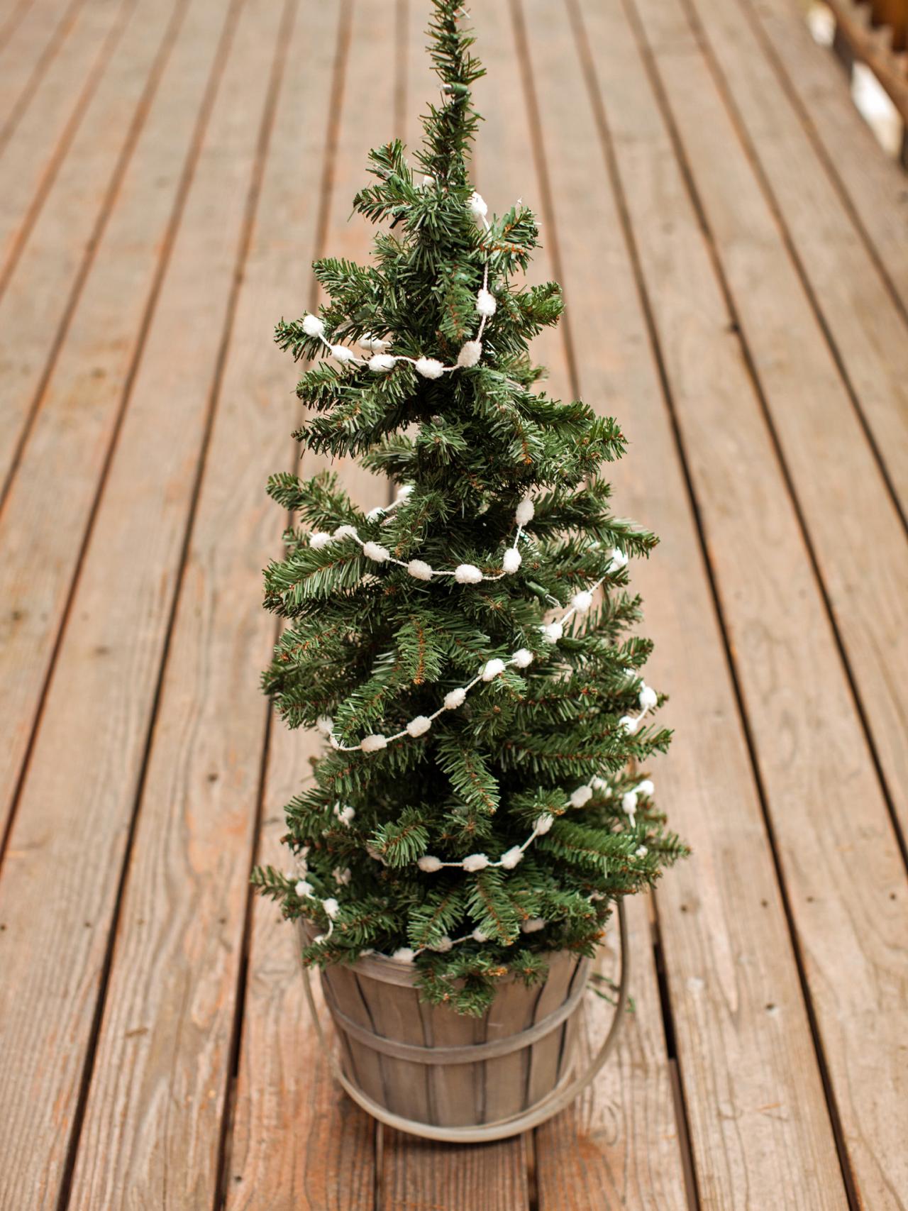 Outdoor Holiday Decorating Idea: Mini Christmas Tree  HGTV