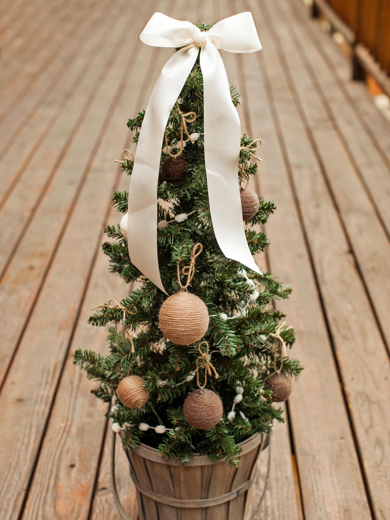 Outdoor Holiday Decorating Idea: Mini Christmas Tree | HGTV