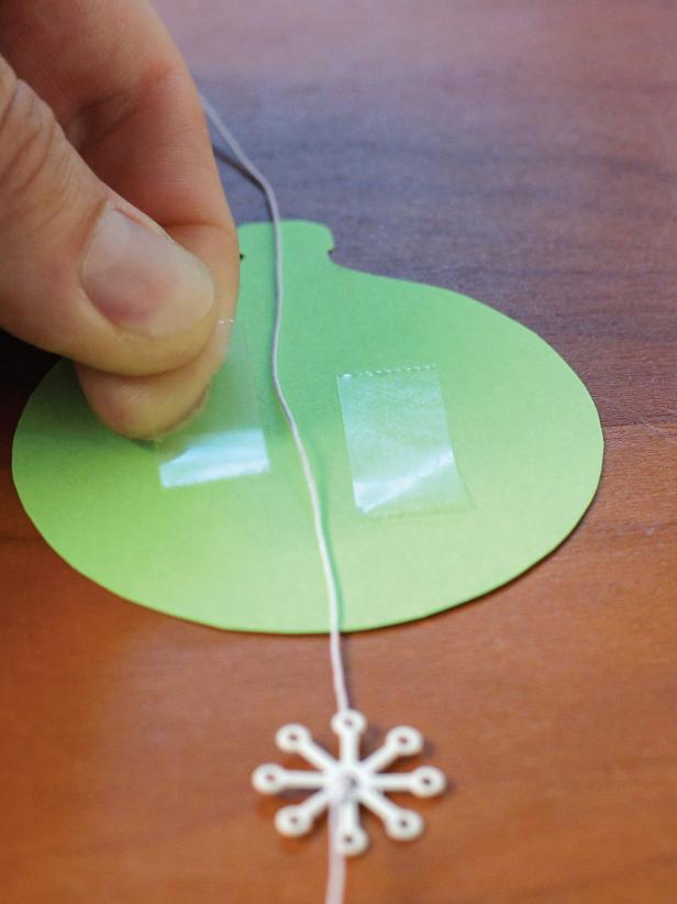 Placing String Between Double-Stick Tape