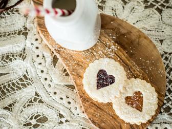 Sugar Cookies With Heart-Shaped Jam Filling 