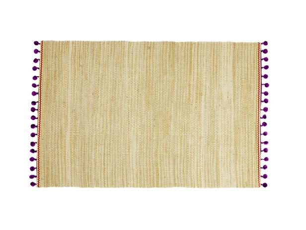Customize a Jute Rug With Pom-Pom Trim