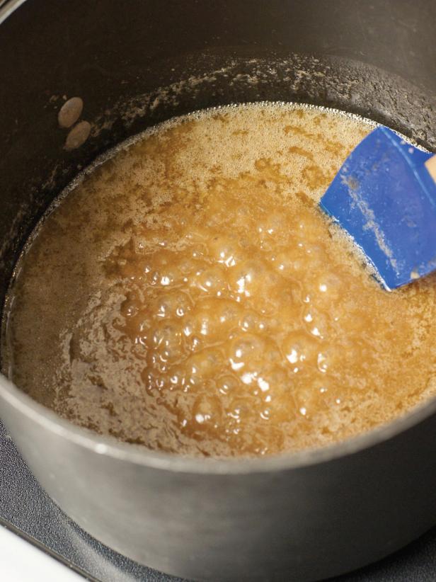 Cook, stirring occasionally until mixture comes to a boil. After mixture begins to boil, continue cooking for 5 minutes stirring constantly.