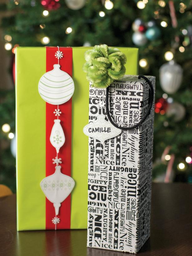 Add some modern flair to your holiday packages with this handmade wrapping embellishment. Jewelry findings and cardstock make for a fun and unique addition.