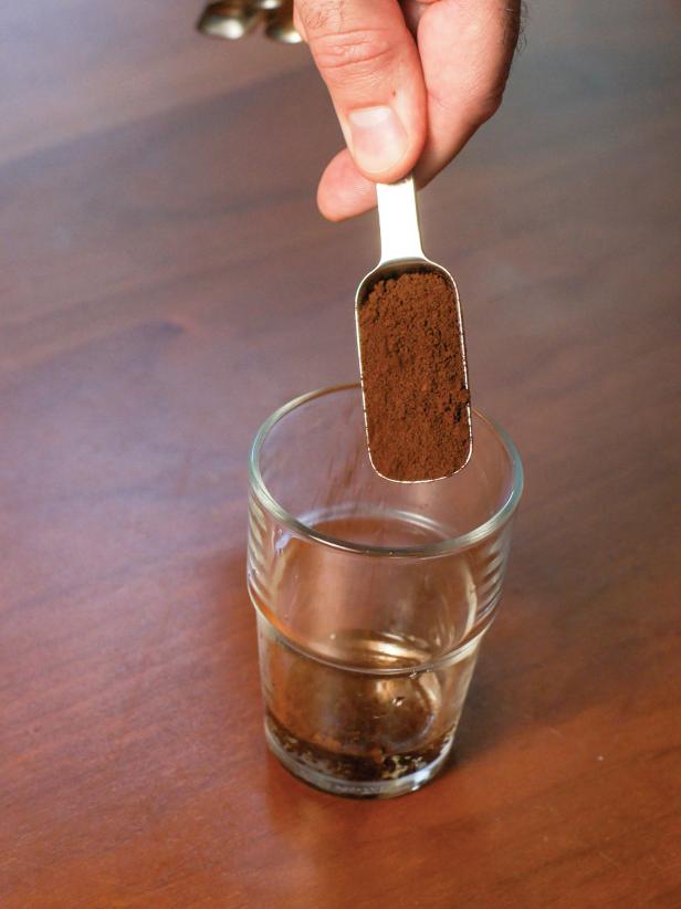 Espresso Powder Added to Warm Water Espresso Powder Added to Warm Water