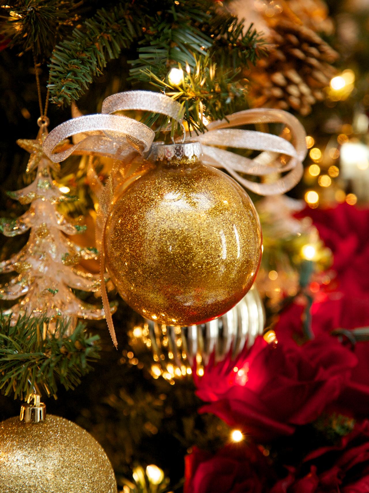 Make Glitter Glass Ball Ornaments | HGTV