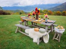Outdoor Picnic Table for Fall