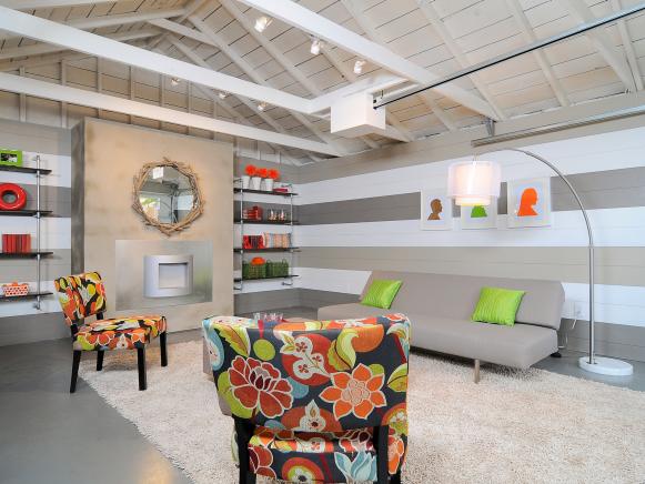 Contemporary Living Room in Converted Garage Contemporary Living Room in Converted Garage