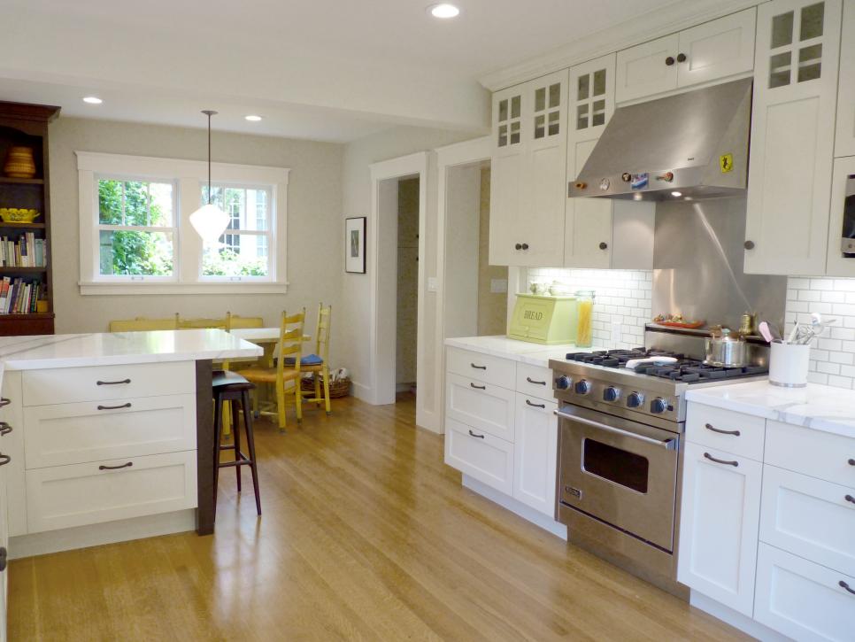 White Kitchen With Stainless Steel Gas Range