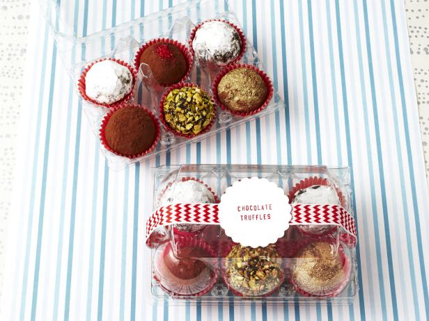 Chocolate Truffles in Clear Egg Carton Chocolate Truffles in Clear Egg Carton