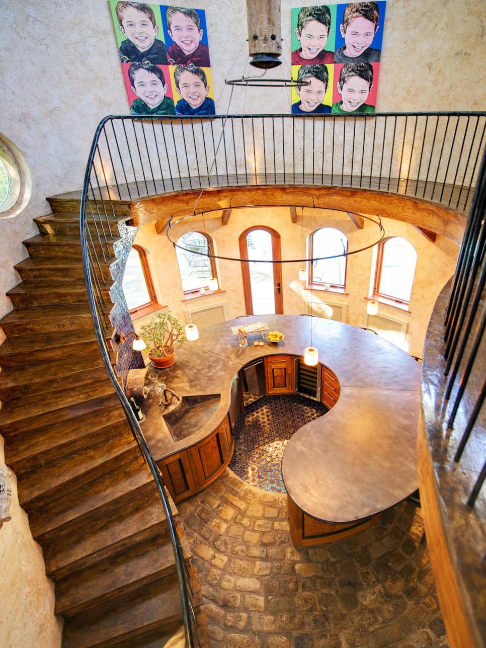 Mediterranean Bar and Staircase