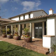 Photos | HGTV  White Southwestern Home Exterior With Porch