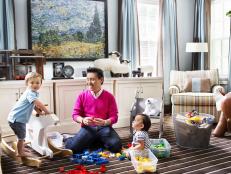Vern Yip and His Children in Playroom