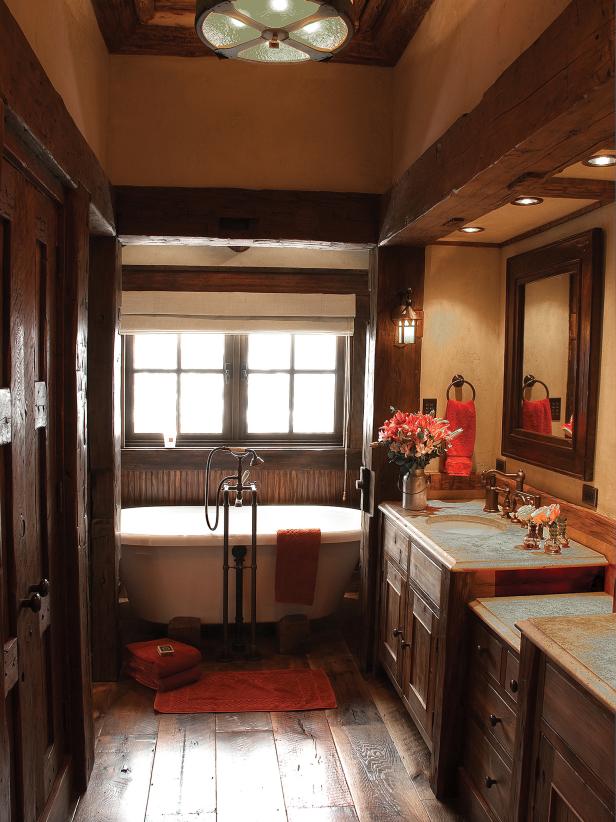 rustic bathroom decor ideas: pictures & tips from hgtv | hgtv